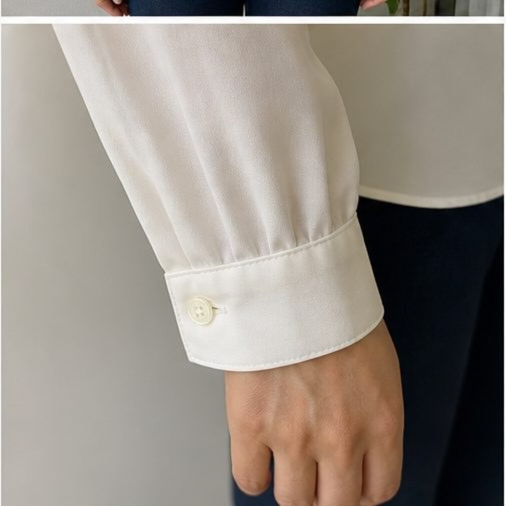 Ivory Button Blouse - Picture 5 of 6